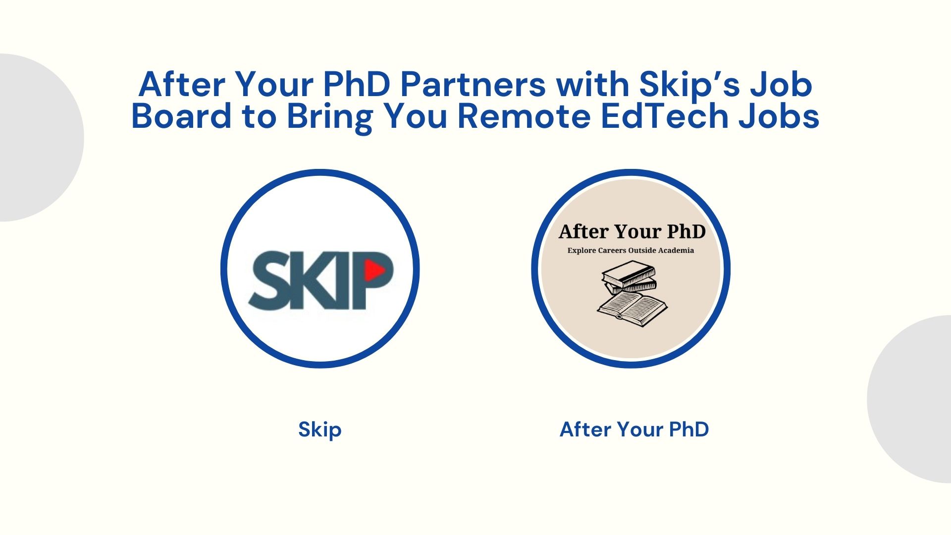 After Your PhD Partners with Skip