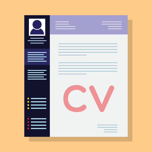 Illustration of a CV. Image by Shafin_Protic from Pixabay